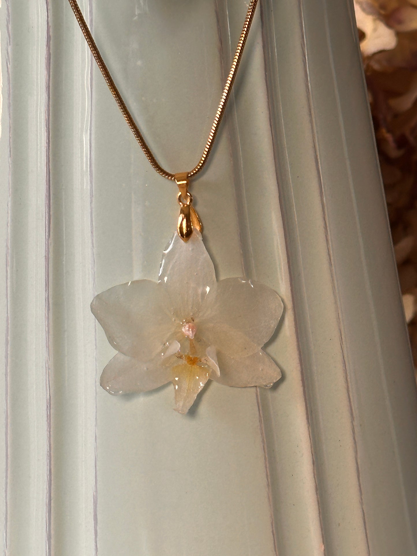 White Orchid Necklace