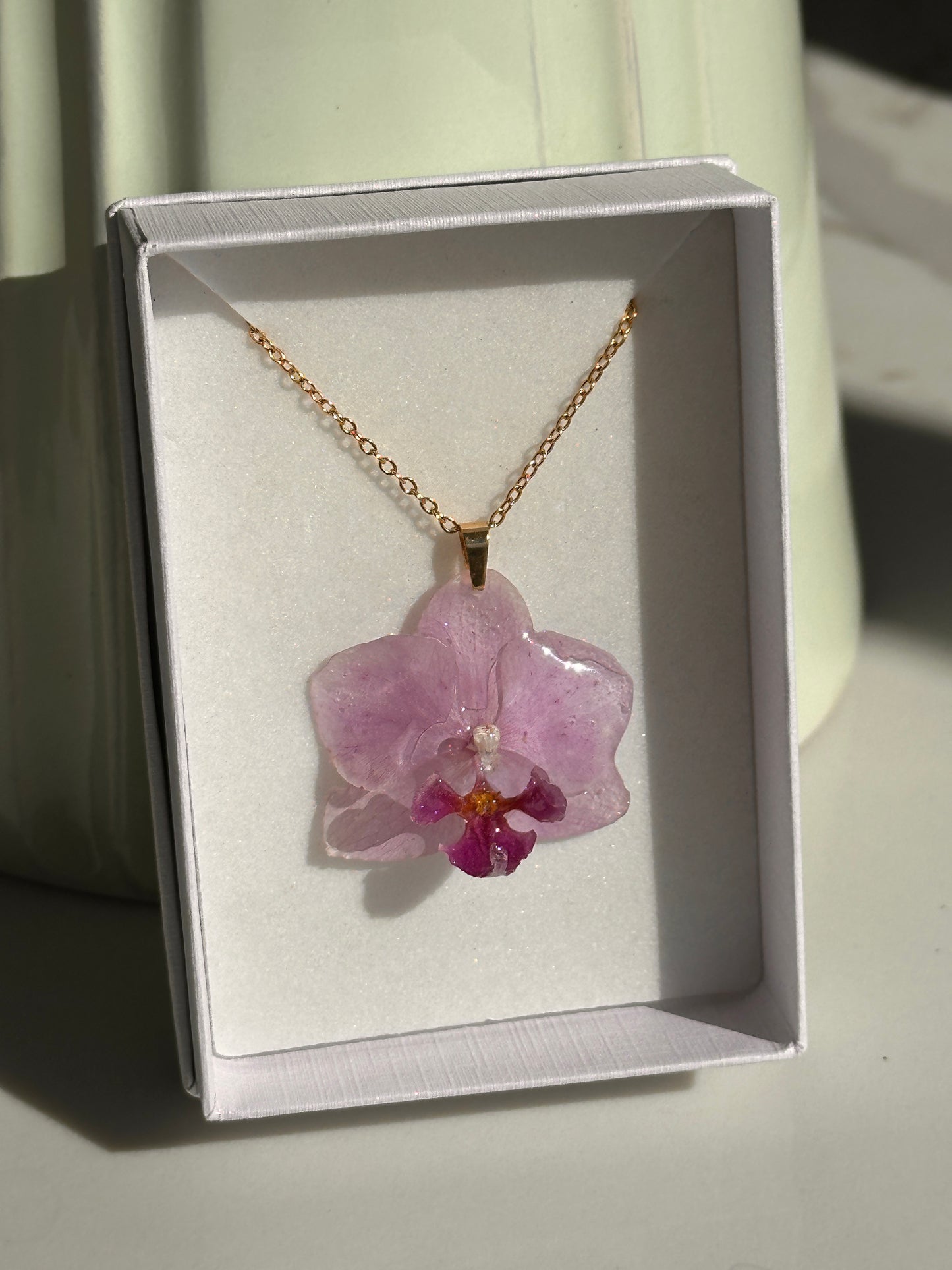 Lilac Orchid Necklace